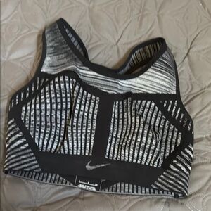 Nike Black and Gray Sports Bra